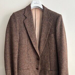 Flecked Brown Tweed Sport Coat/ Blazer - 38 - 39 Long